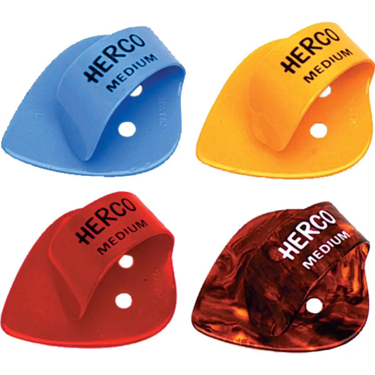 Herco Flat Thumbpicks Medium | Celluloid Guitar Picks for Bass & Guitar - main product image