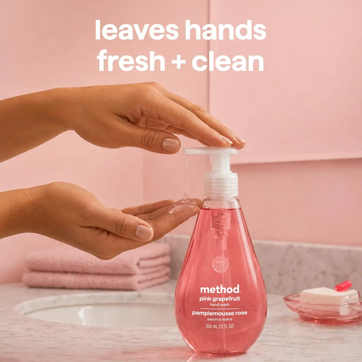 Method Pink Grapefruit Gel Hand Wash 2124ml (72 Fl Oz) | Cleans Hands, Softens Skin, Leaves Fresh Scent - view 6