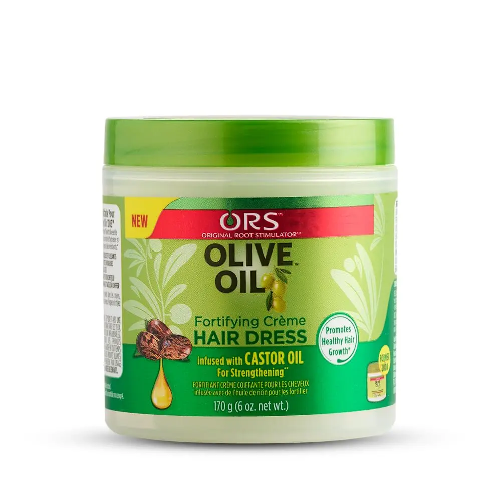 ORS Olive Oil Fortifying Cream Hair Dress, 6 oz | Moisturizes & Strengthens Dry Hair - main product image