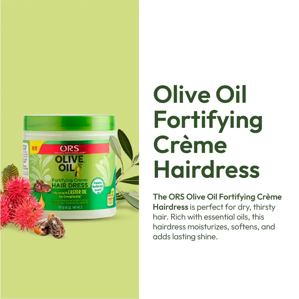 ORS Olive Oil Fortifying Cream Hair Dress, 6 oz | Moisturizes & Strengthens Dry Hair - view 3