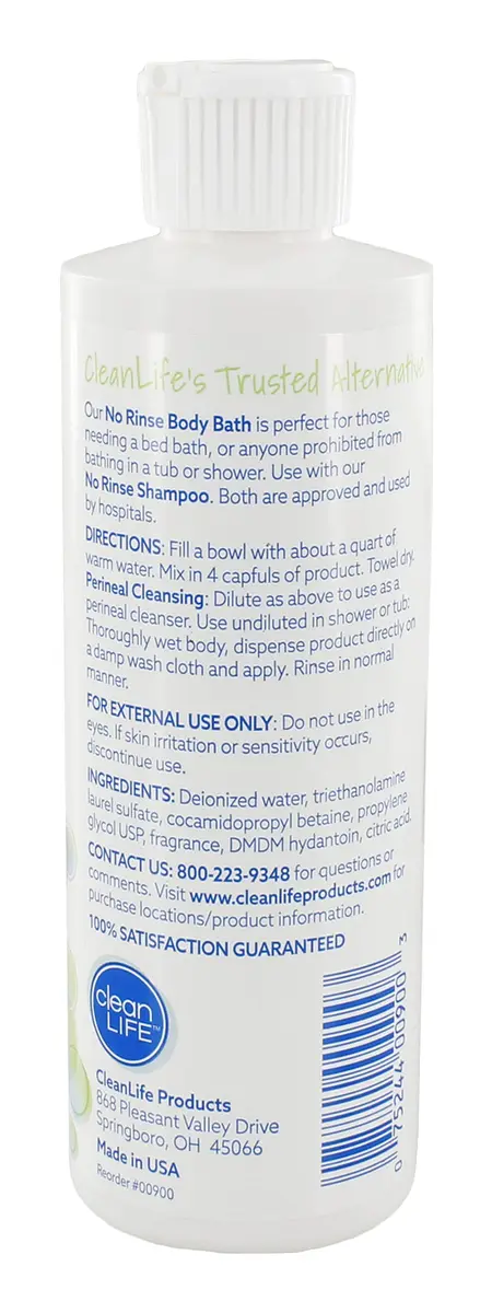 No-Rinse Body Bath 8 fl oz | Gentle, Concentrated Waterless Body Wash for Post-Surgery & Travel - view 7