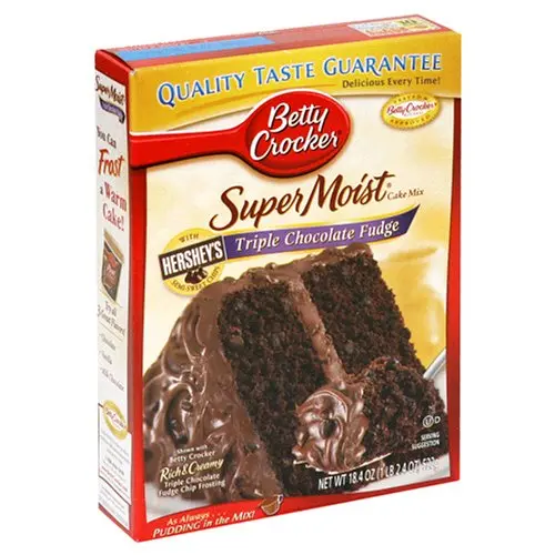 Betty Crocker Supermoist Cake Mix, Triple Chocolate Fudge, 18.4-Ounce Boxes (Pack of 12) | Easy-to-Make, Rich Chocolate Flavor - view 2