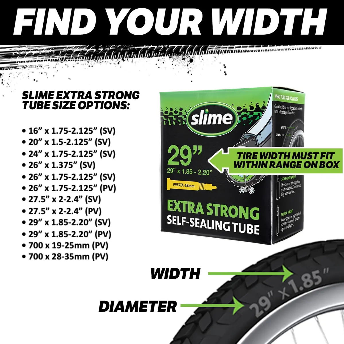 Slime Extra Stong Self-Sealing Tube 24" x 1.75-2.3" | Stops Flats for 2 Years - view 5