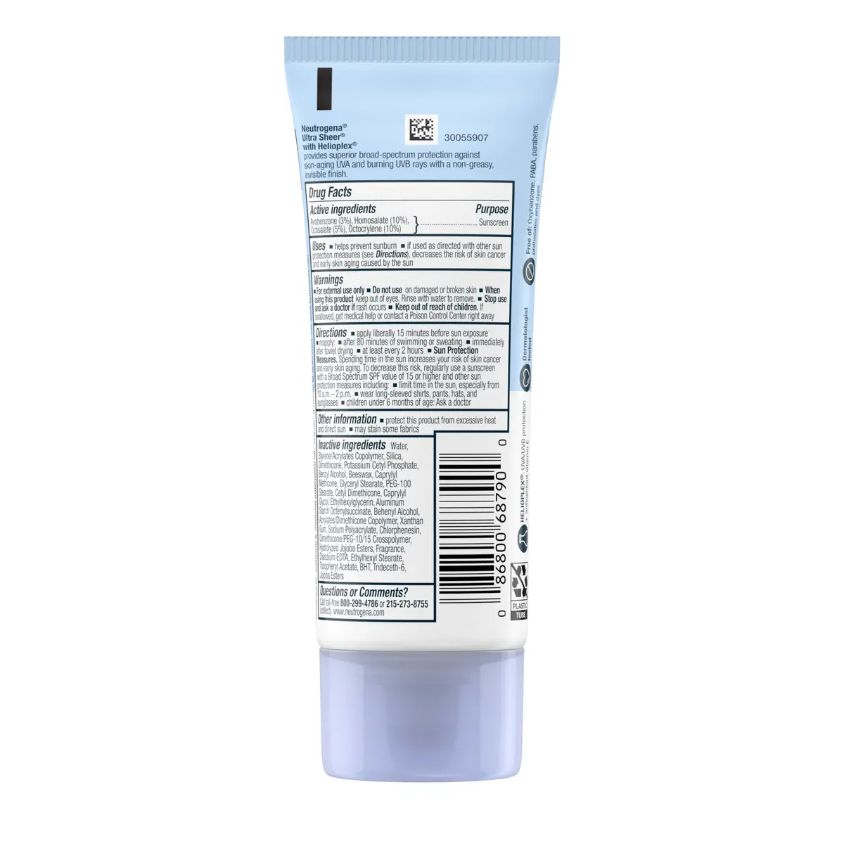 Neutrogena Ultra Sheer Dry-Touch Sunscreen Lotion SPF 55, 88ml (3 fl oz) | Broad Spectrum UVA/UVB Protection - view 9