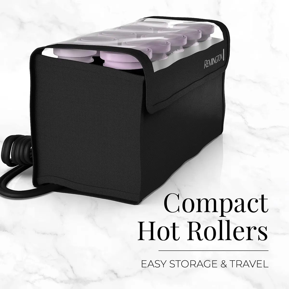 Remington Compact Ceramic Hot Rollers, 10-Piece Hair Roller Set | Ionic & Ceramic Technology for Less Frizz & More Shine - view 2