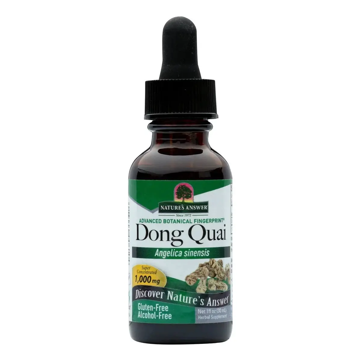 Nature's Answer Dong Quai Root Angelica Sinensis 1000mg 30ml (1 Fl Oz) | Supports Female Hormone Balance - main product image