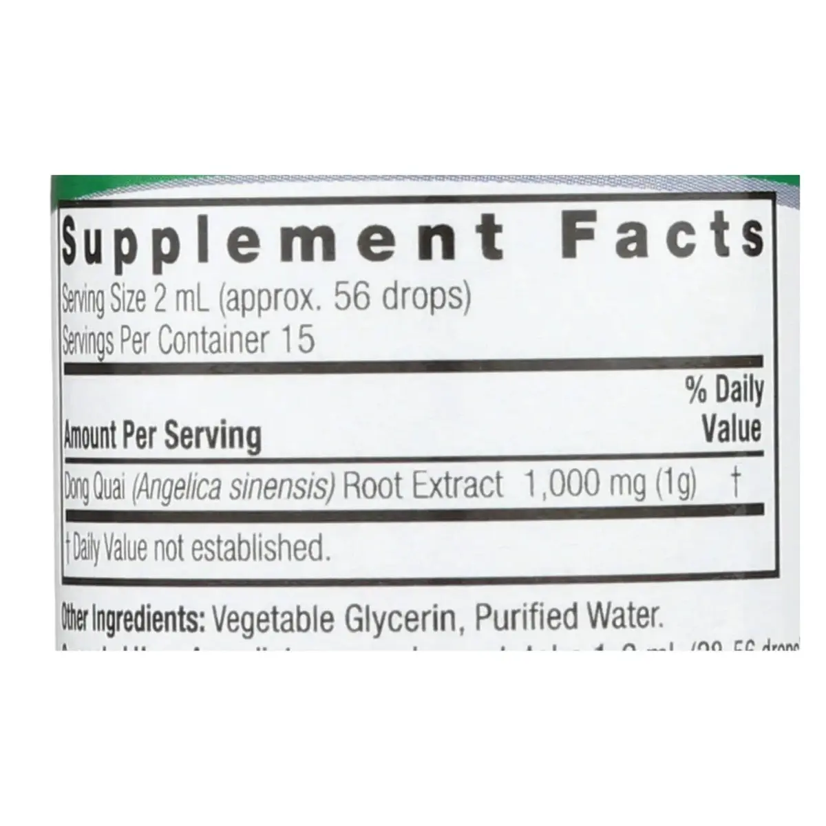 Nature's Answer Dong Quai Root Angelica Sinensis 1000mg 30ml (1 Fl Oz) | Supports Female Hormone Balance - view 2