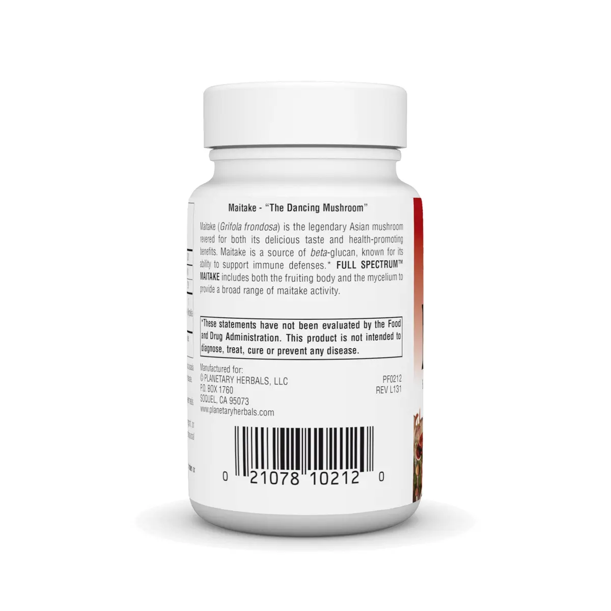 Planetary Herbals Full Spectrum Maitake, 650 mg | Botanical Immune Support, 60 Tablets - view 3