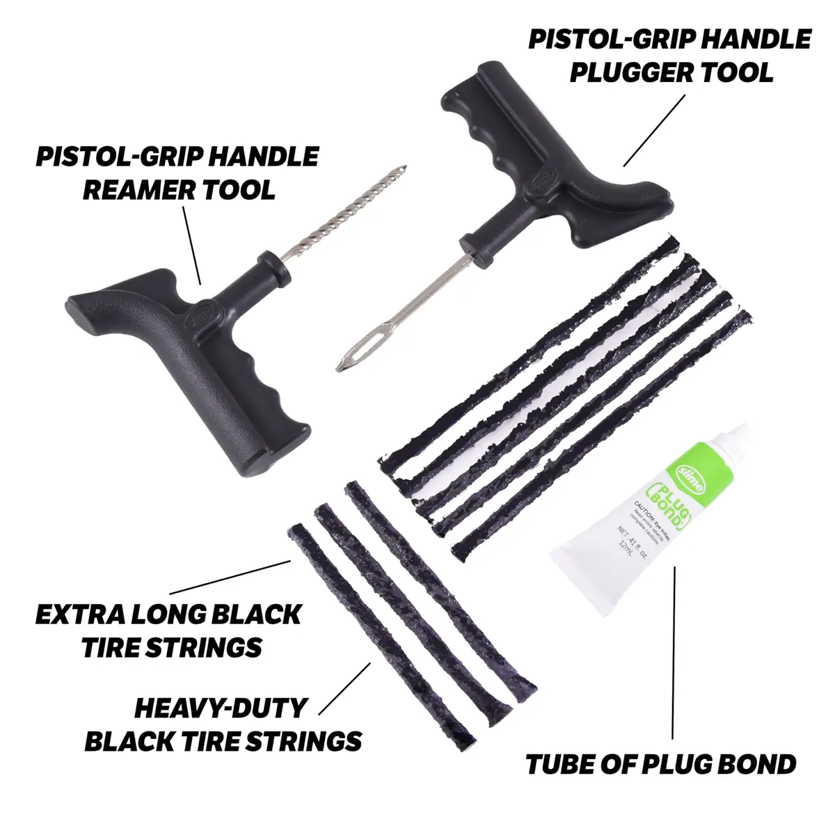Slime Deluxe Tire Plug Kit 11-Piece | Fix Punctures On-the-Go - view 2