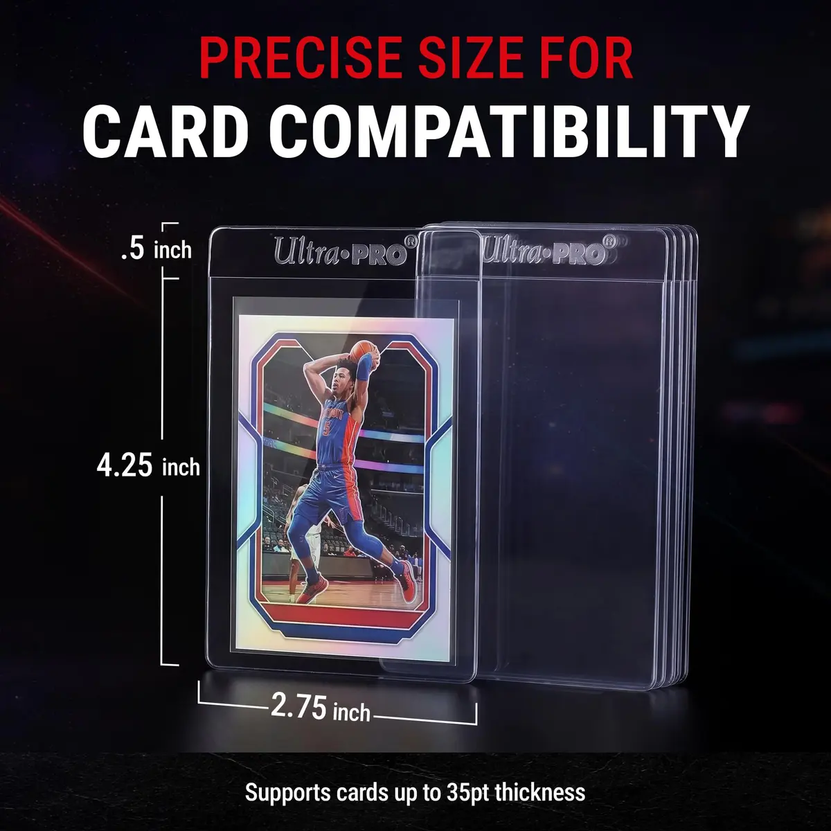 Ultra Pro Tall Semi-Rigid Card Holders 200 Pack | Supports PSA, BGS, CGC Submission - view 6