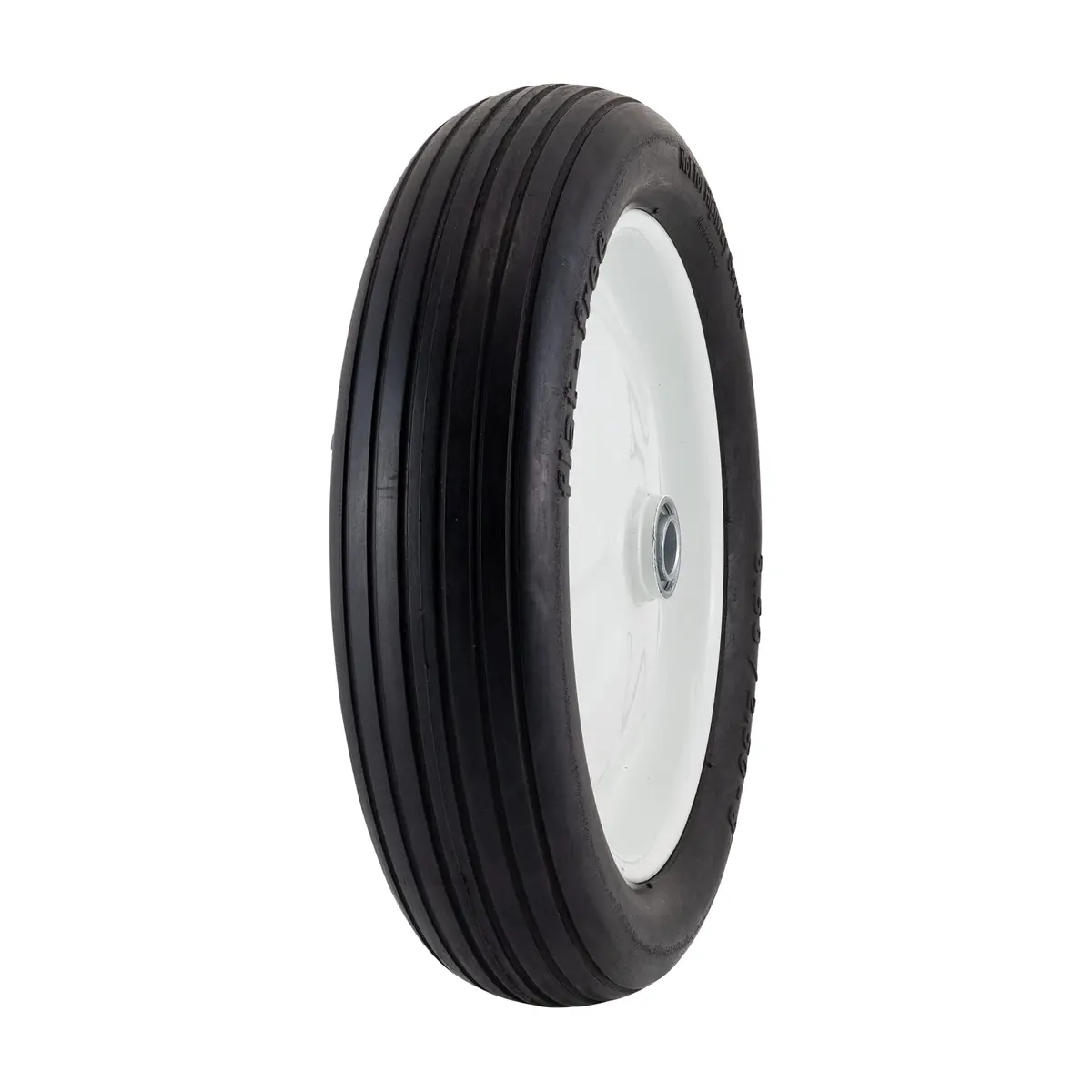 Marathon 3.50/2.50-8 Flat Free Replacement Wheel on Wheel, Ribbed Tread, 3" Hub, 3/4" Bearings | Load 300 lb - main product image