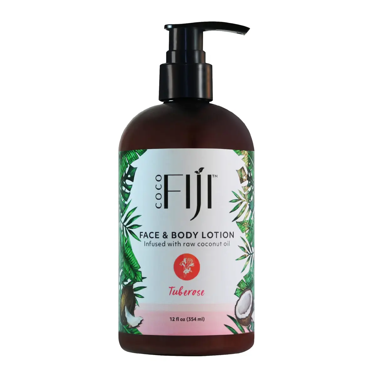 Organic Fiji Coco Fiji Face & Body Lotion 12 oz | Deep Moisturizer with Coconut Oil for Sensitive Skin - main product image