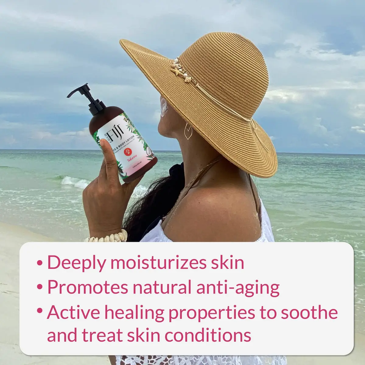 Organic Fiji Coco Fiji Face & Body Lotion 12 oz | Deep Moisturizer with Coconut Oil for Sensitive Skin - view 5
