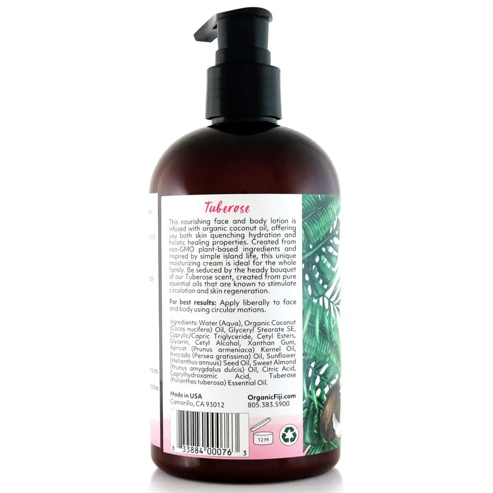 Organic Fiji Coco Fiji Face & Body Lotion 12 oz | Deep Moisturizer with Coconut Oil for Sensitive Skin - view 2
