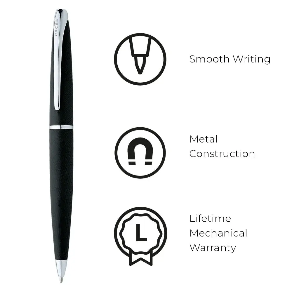Cross ATX Basalt Black Ballpoint Pen, Medium Point, Black Ink | Professional Writing Instrument - view 5
