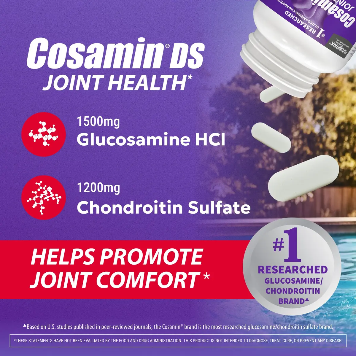 Nutramax Cosamin DS Joint Supplement 150 Caplets | Glucosamine & Chondroitin for Joint Comfort - view 3