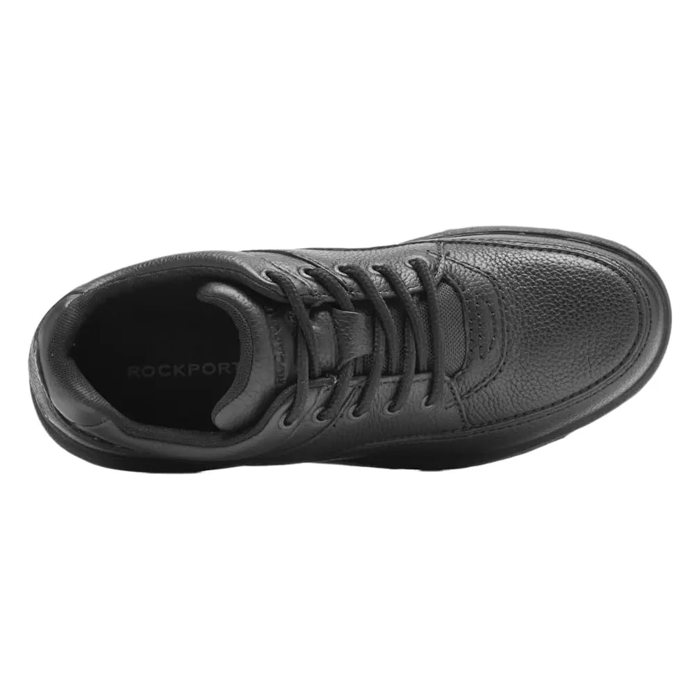 Rockport Men's World Tour Classic Lace Up Shoes 9 Black Tumbled Leather | Supportive Walking Footwear - view 6
