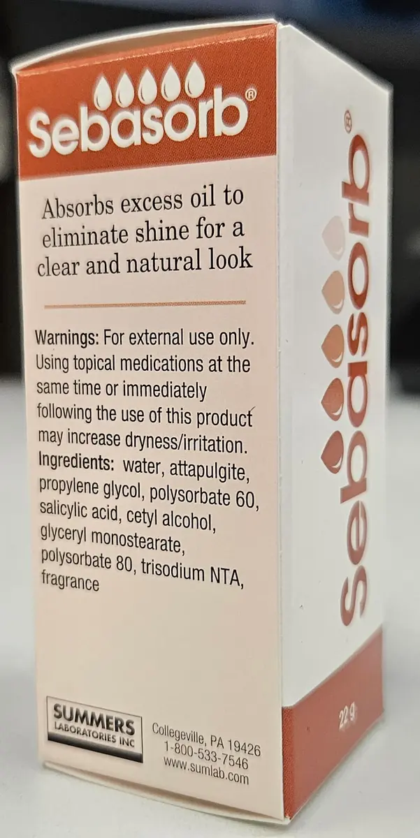 Summers Laboratories Moisture-All Sebasorb Oil Absorbing Lotion 0.78oz | Matte Daily Moisturizer for Oily Skin with 2% Salicylic Acid - view 7