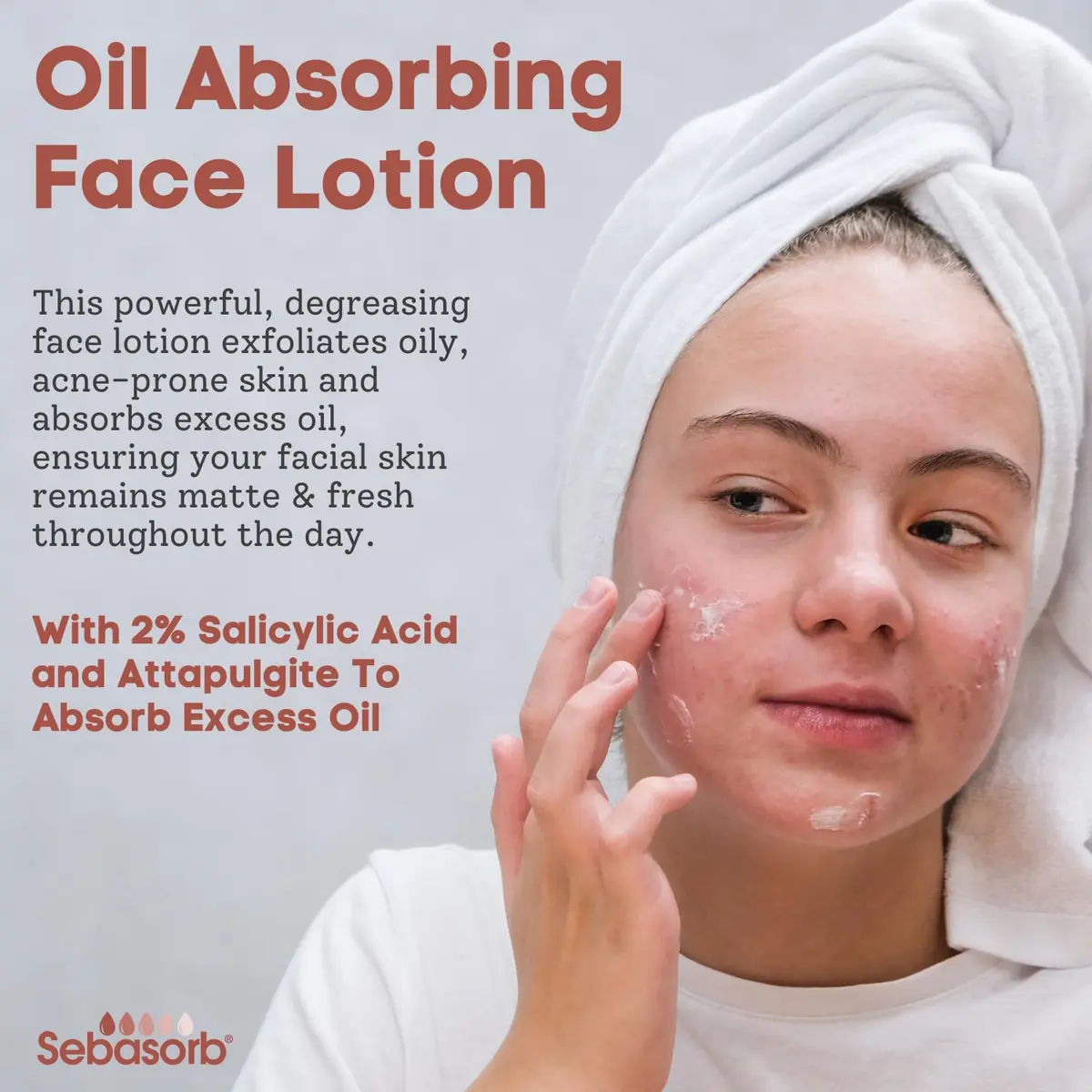 Summers Laboratories Moisture-All Sebasorb Oil Absorbing Lotion 0.78oz | Matte Daily Moisturizer for Oily Skin with 2% Salicylic Acid - view 3