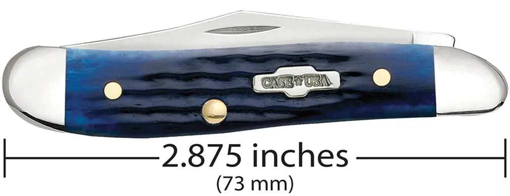 Case Peanut Pocket Knife 2 7/8 Inches Blue Bone | Classic US Craftsmanship & Dependability - view 2