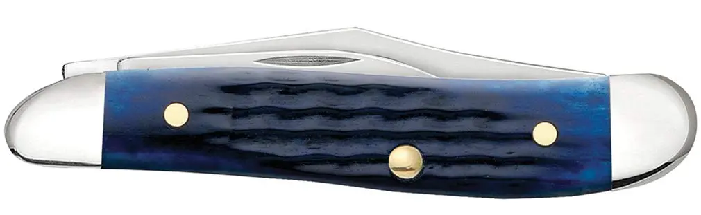 Case Peanut Pocket Knife 2 7/8 Inches Blue Bone | Classic US Craftsmanship & Dependability - view 3