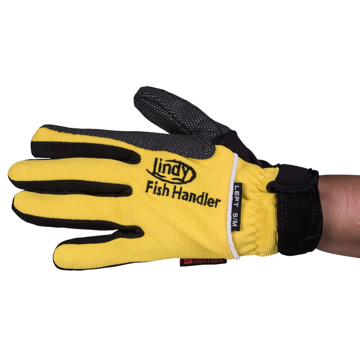 Lindy Fish Handling Glove Small/Medium Left-Hand Yellow | Puncture-Proof Cut-Resistant SuperFabric - main product image