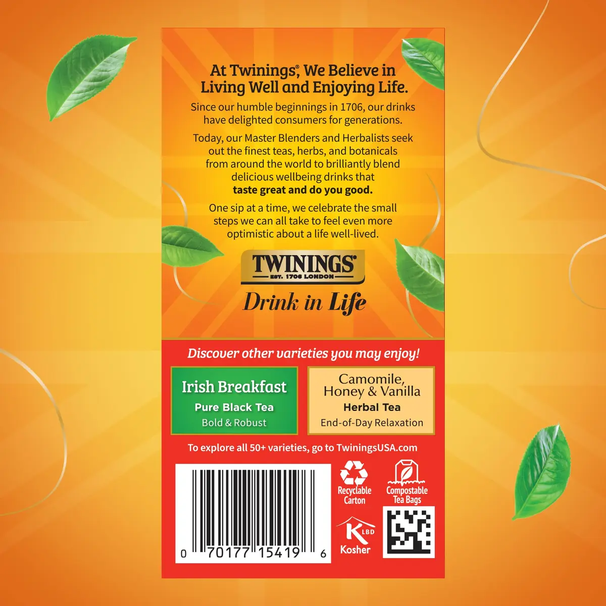 Twinings English Breakfast Black Tea 120 Teabags | Rich, Full-Bodied, Caffeinated - view 5