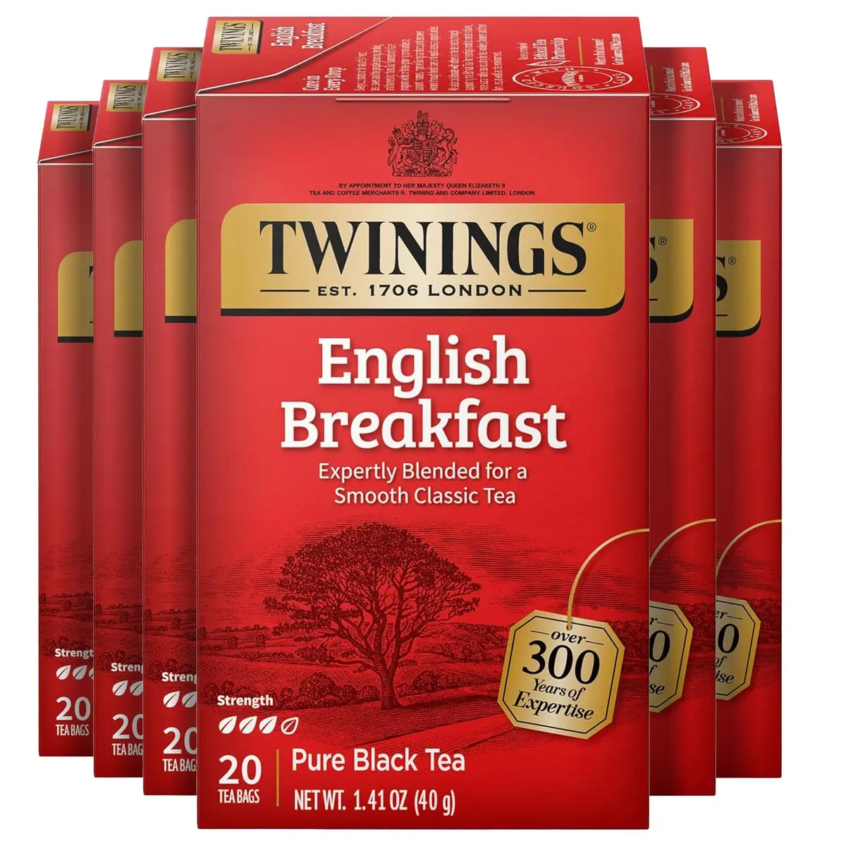 Twinings English Breakfast Black Tea 120 Teabags | Rich, Full-Bodied, Caffeinated - main product image