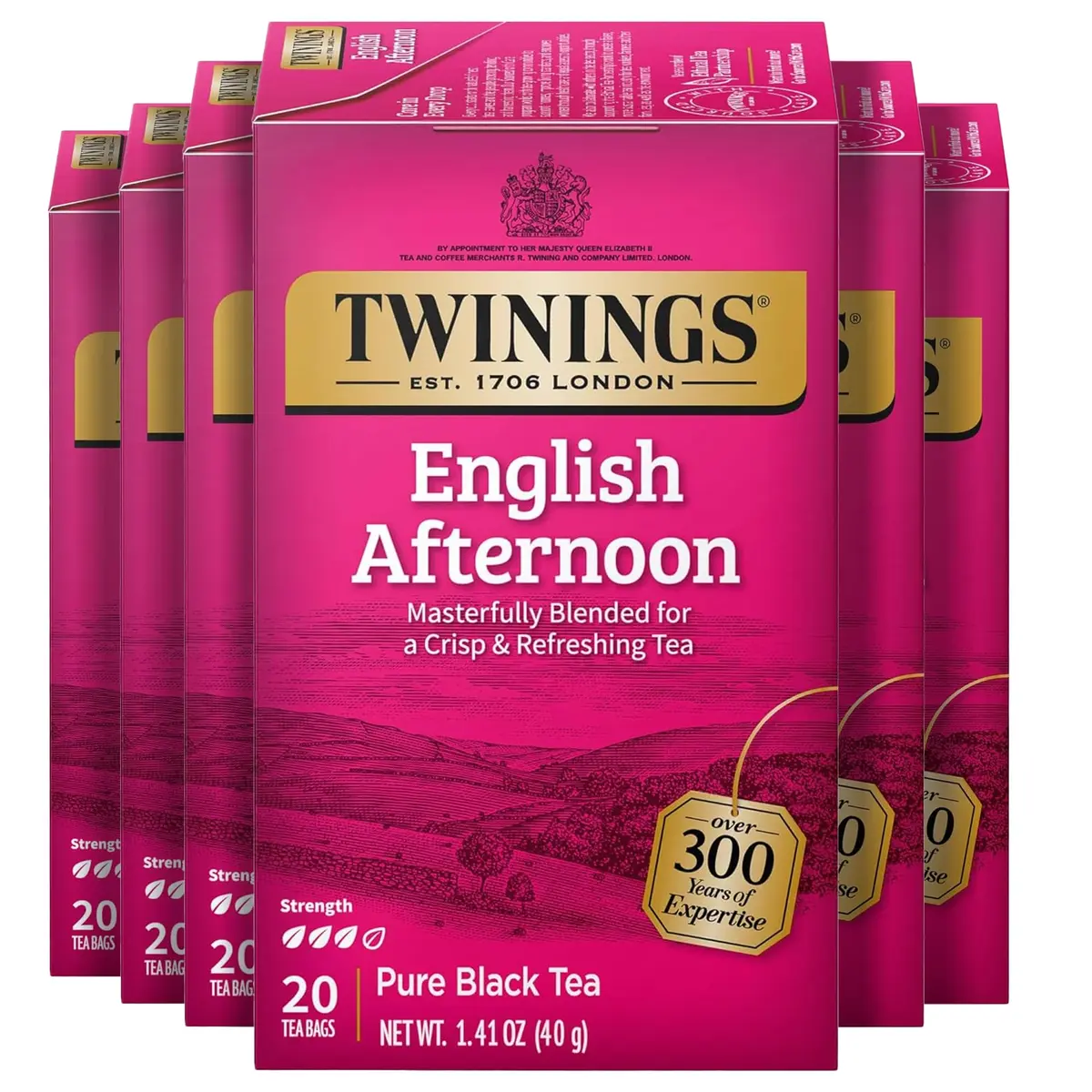 Twinings English Afternoon Black Tea 120 Teabags | Smooth & Slightly Sweet, Caffeinated, Enjoy Hot or Iced - main product image