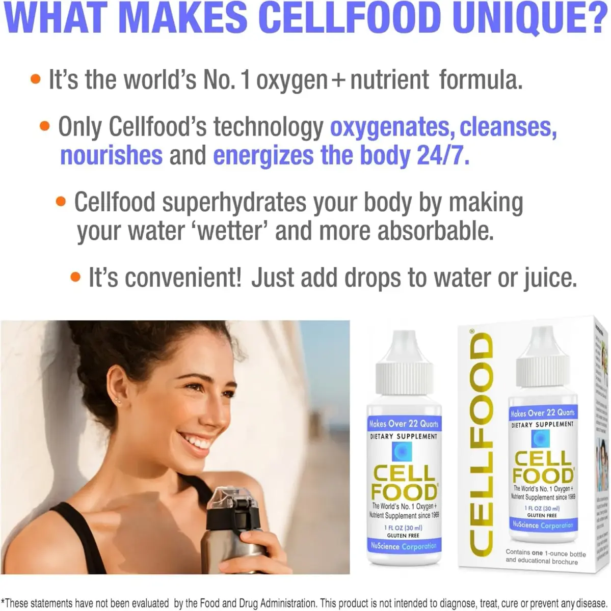 Cellfood Oxygen Boost Liquid Supplement 29.57ml (1 fl oz) | Gluten-Free, Kosher, Energy & Vitality - view 3