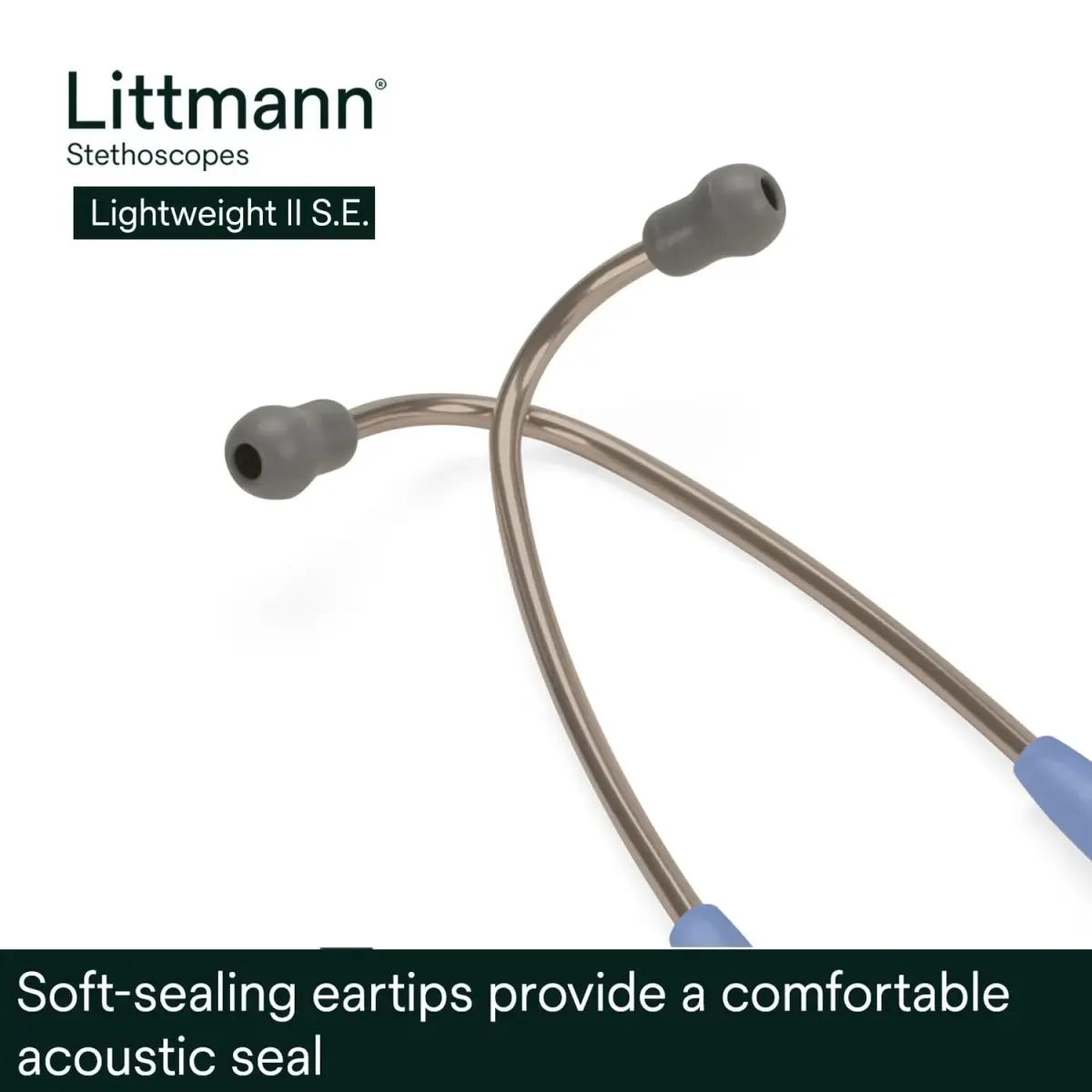 3M Littmann Lightweight II S.E. Stethoscope 2454, 71 cm (28") Ceil Blue Tube | Tunable Diaphragm & Dual-Sided Chestpiece - view 5