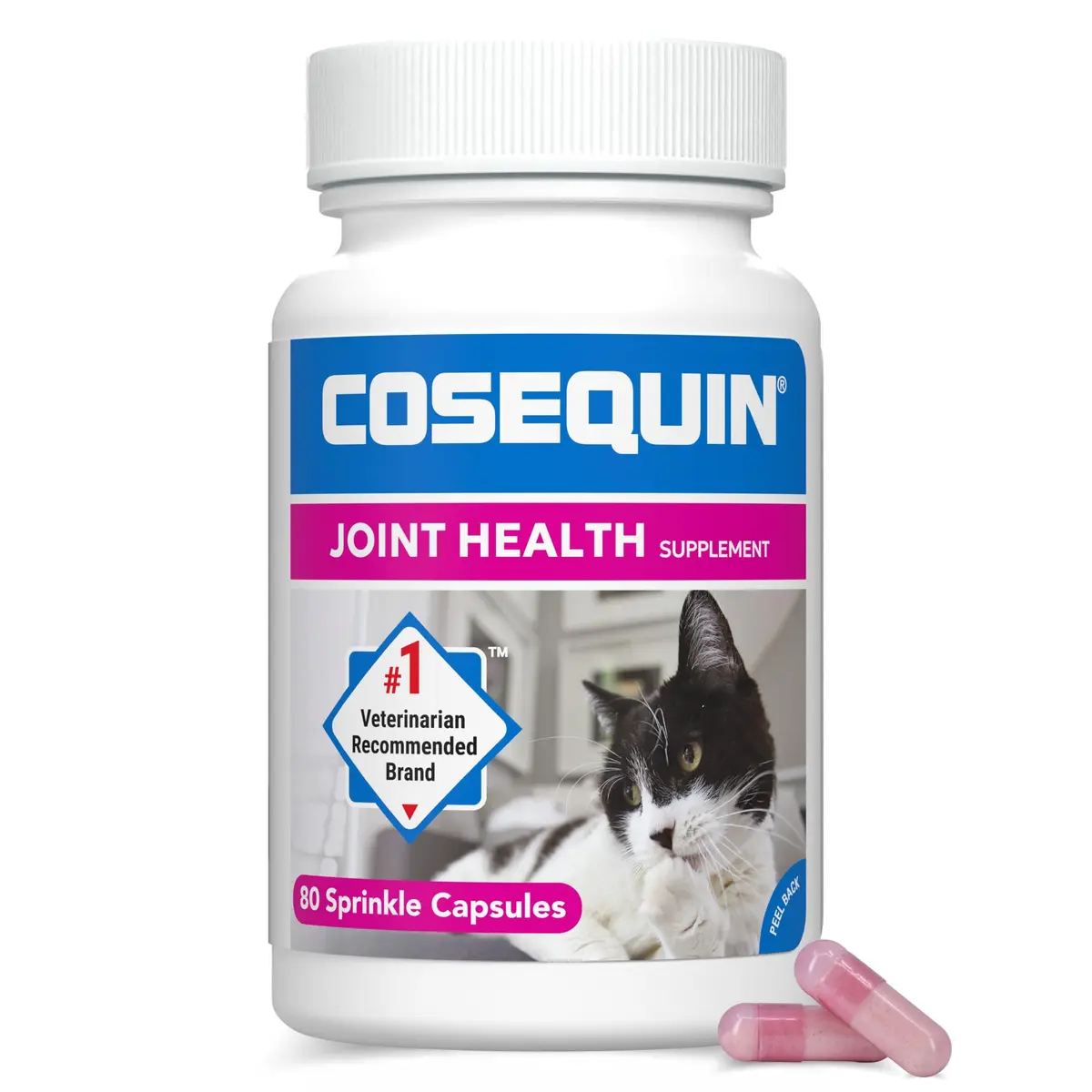 Cosequin Joint Supplement for Cats, Easy Sprinkle Capsule 80ct | Vet-Recommended USA Import for Joint Health - main product image