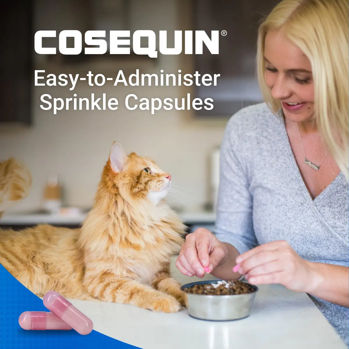 Cosequin Joint Supplement for Cats, Easy Sprinkle Capsule 80ct | Vet-Recommended USA Import for Joint Health - view 4
