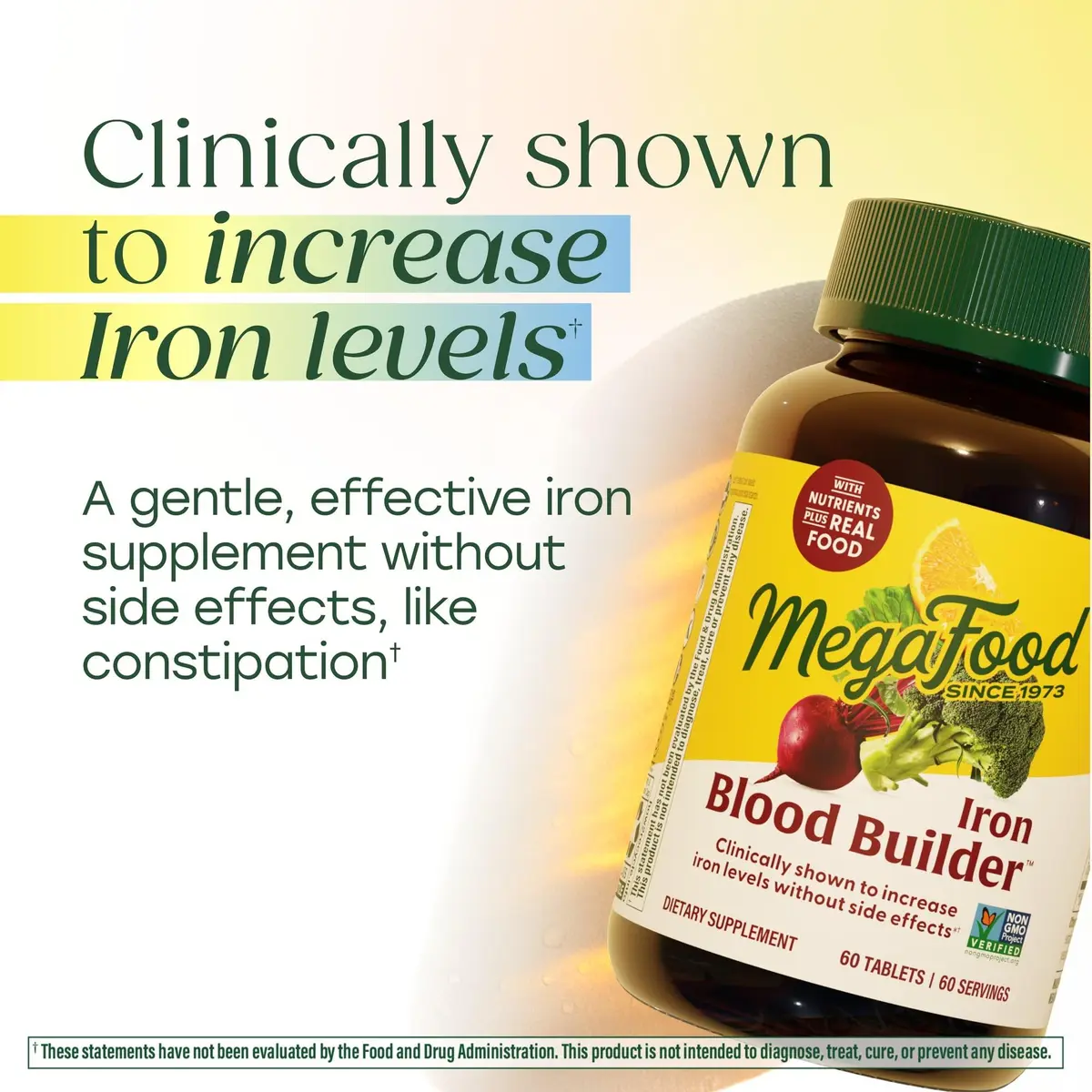MegaFood Blood Builder Iron Supplement for Women & Men – 90 Tablets | Vegan, Non-GMO, Supports Energy & Red Blood Cell Production - view 4