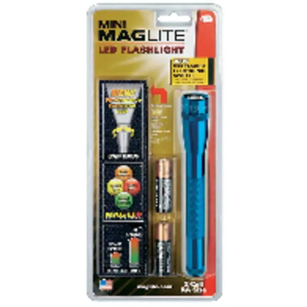 Maglite Mini LED 2-Cell AA Flashlight, Blue | 127 Lumens, 156m Beam, 25hr Runtime - view 3