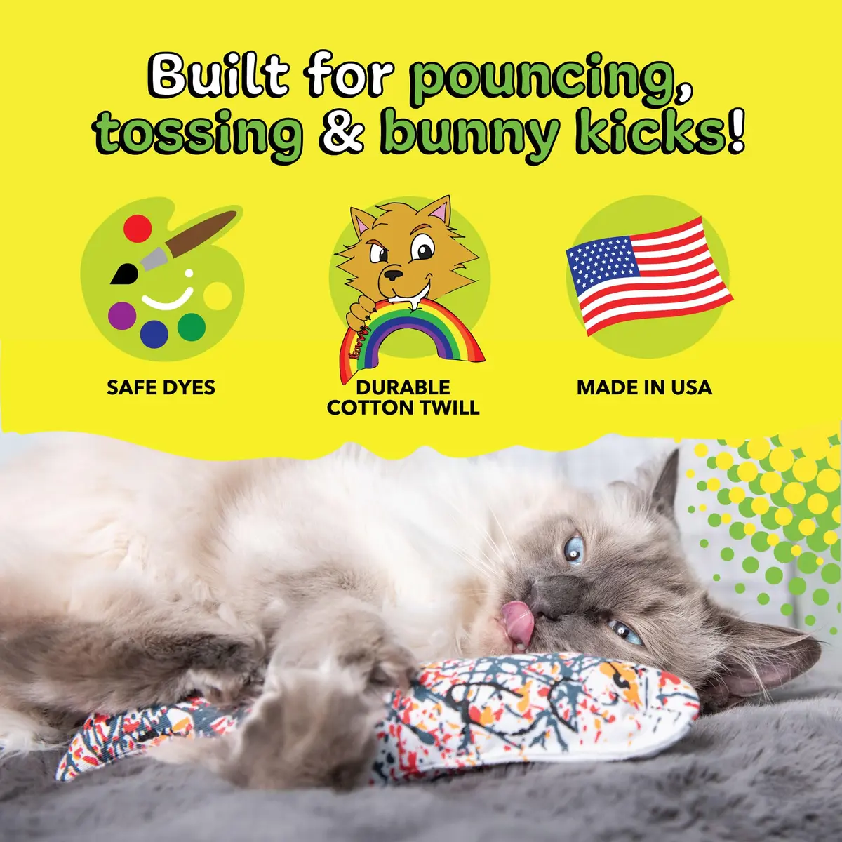 Yeowww! Catnip Pollock Fish Kicker Toy 25 cm (10 in) | 100% Organic Catnip Stuffed - view 4