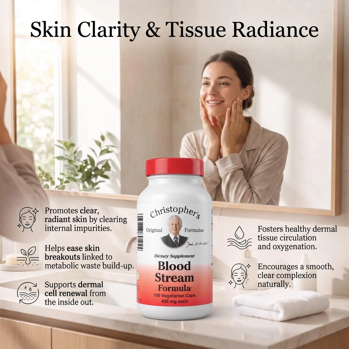 Christopher's Original Formulas Blood Stream Formula 100 Vegetarian Capsules | Supports Vein Elasticity & Blood Circulation - view 5