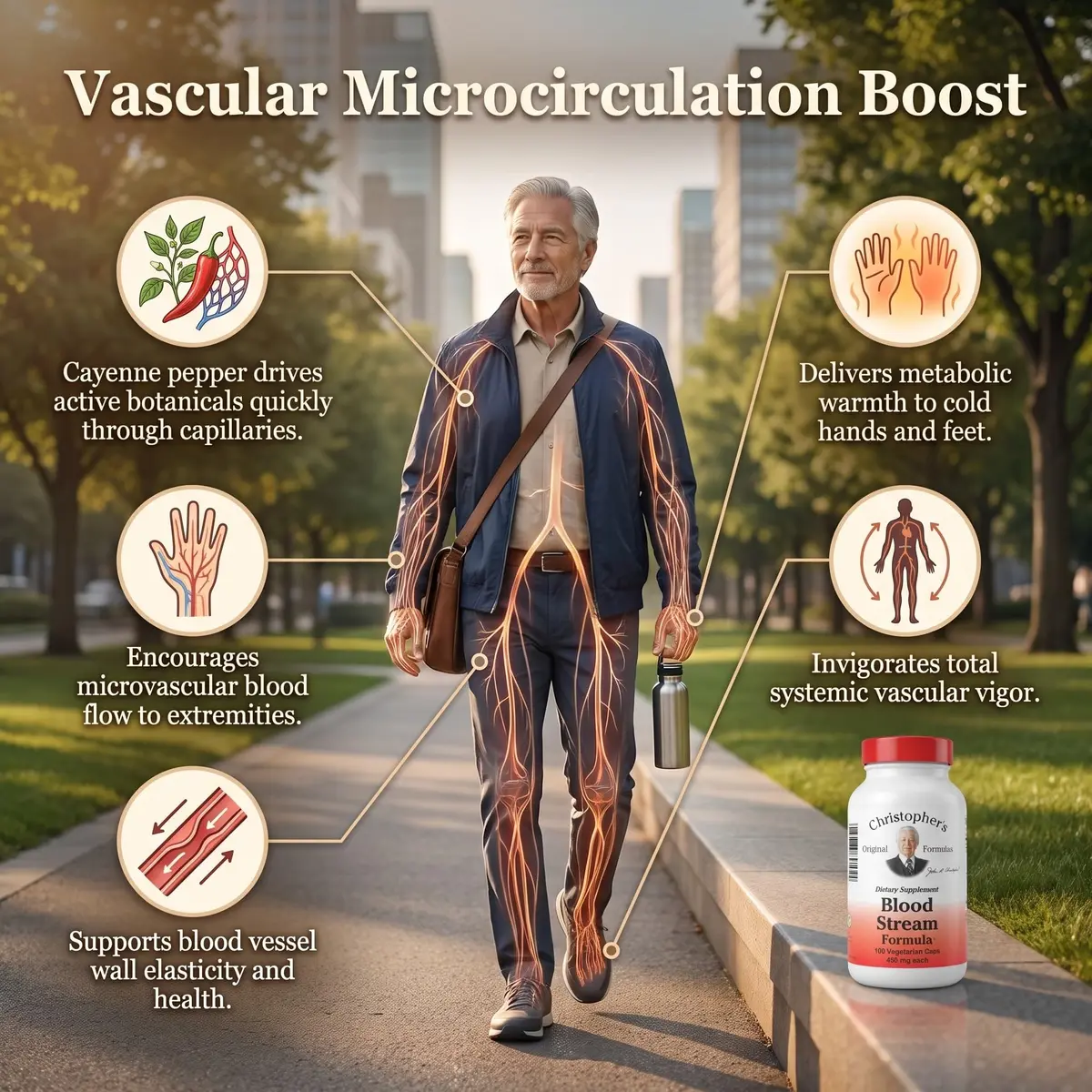 Christopher's Original Formulas Blood Stream Formula 100 Vegetarian Capsules | Supports Vein Elasticity & Blood Circulation - view 8