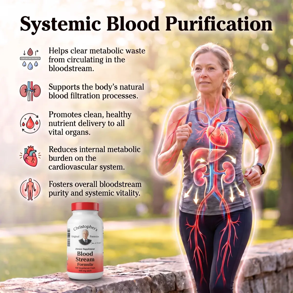 Christopher's Original Formulas Blood Stream Formula 100 Vegetarian Capsules | Supports Vein Elasticity & Blood Circulation - view 3