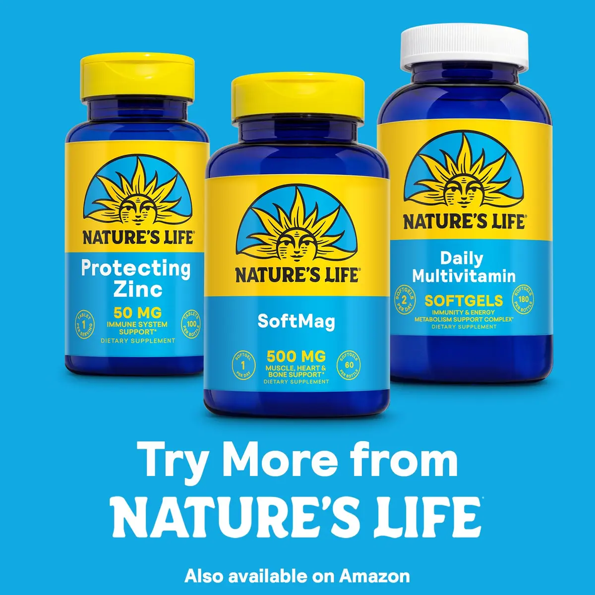 Nature's Life SoftMag 500 mg Magnesium Complex | Bone, Muscle & Heart Support - 60 Softgels (70-120c) - view 6