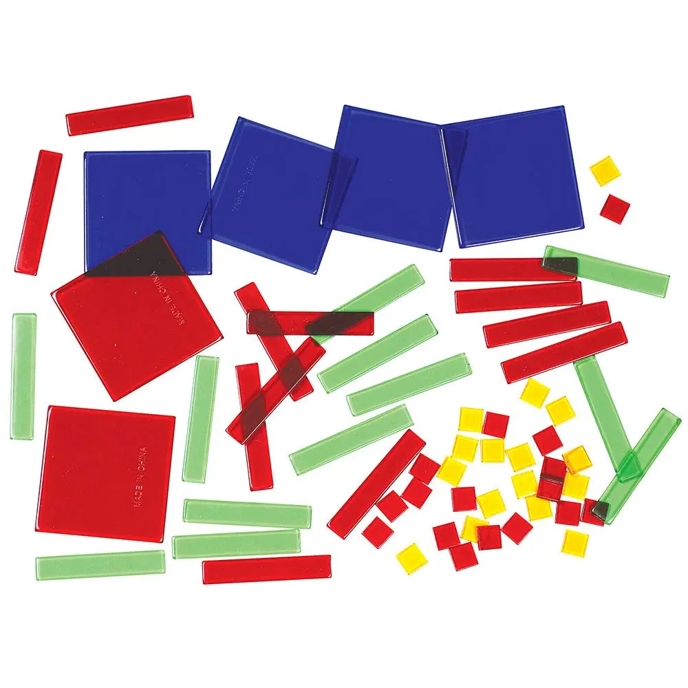 Learning Resources Algebra Tile Class Set for 30 Students | Math Manipulatives Workbook & Teacher Overhead Set - view 2