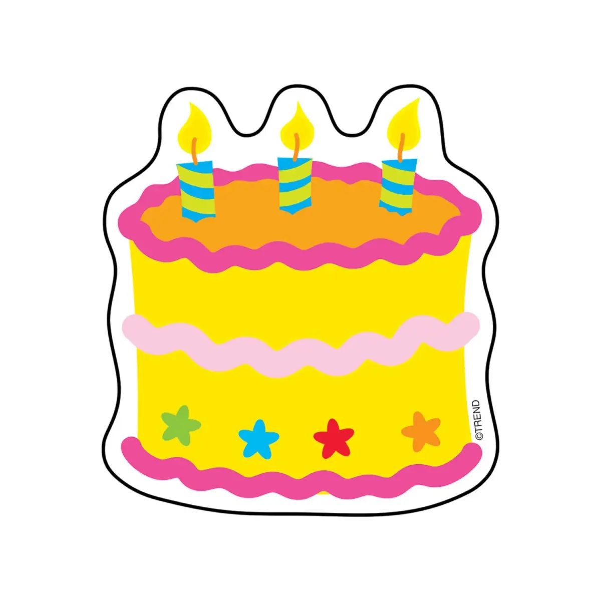 Trend Birthday Cake Mini Accents 7.62 cm (3 Inches) | 36 Count Classroom Cut Outs - main product image