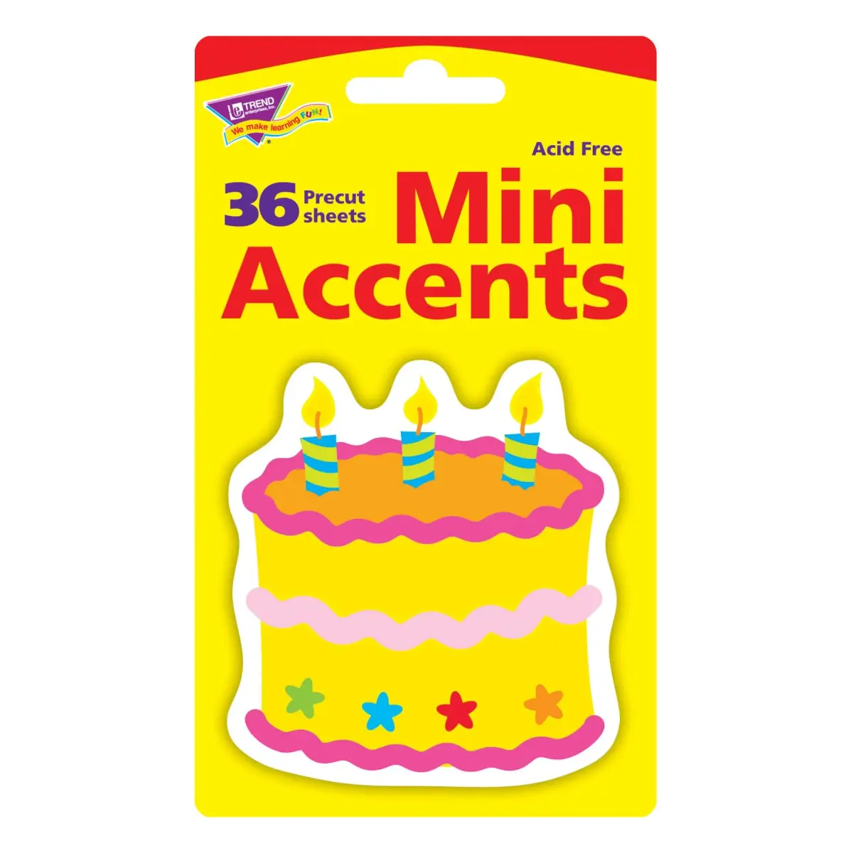 Trend Birthday Cake Mini Accents 7.62 cm (3 Inches) | 36 Count Classroom Cut Outs - view 2