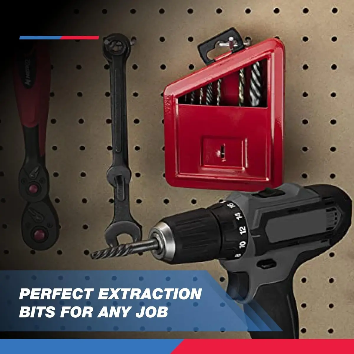 NEIKO Screw-Extractor & Left-Hand Drill Bit Set, 10 Piece | Remove Broken Screws & Bolts with Ease - view 5