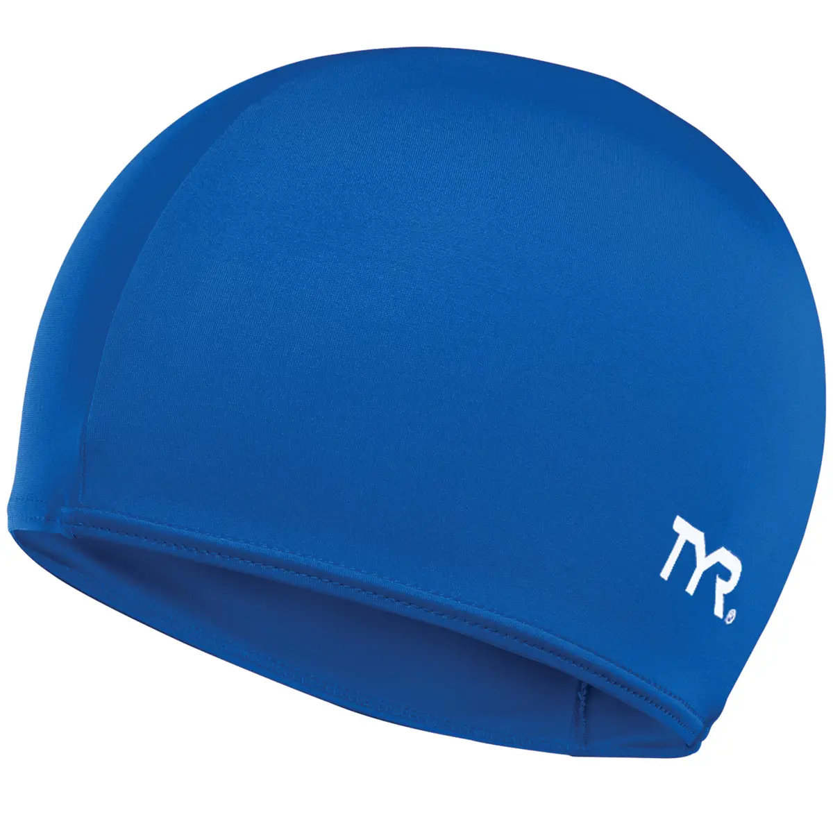 TYR Lycra Fiber Adult Swim Cap for Women and Men - Recreational and Training Cap with UPF 50+ Sun Protection (Royal, One Size) - main product image