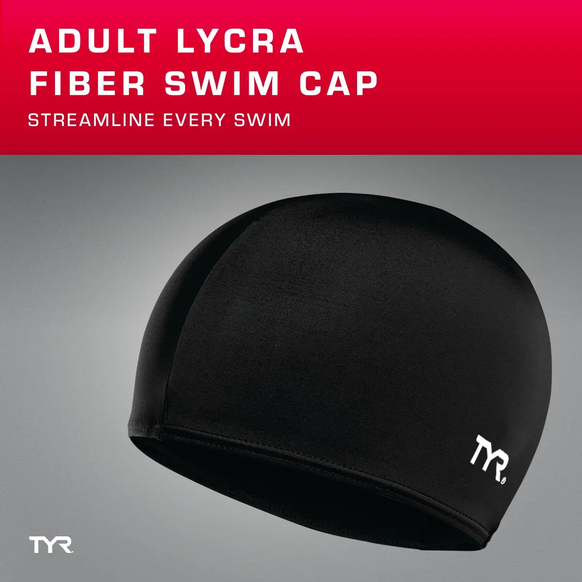 TYR Lycra Fiber Adult Swim Cap for Men and Women - Recreational & Training Cap, UPF 50+ Sun Protection, 23g (0.811 Fl Oz) - view 2
