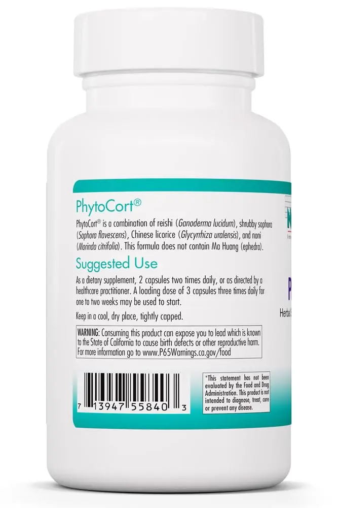 Nutricology PhytoCort Supplement - Respiratory Support, Lung Detox, Herbal Capsules, 120 Count - view 3