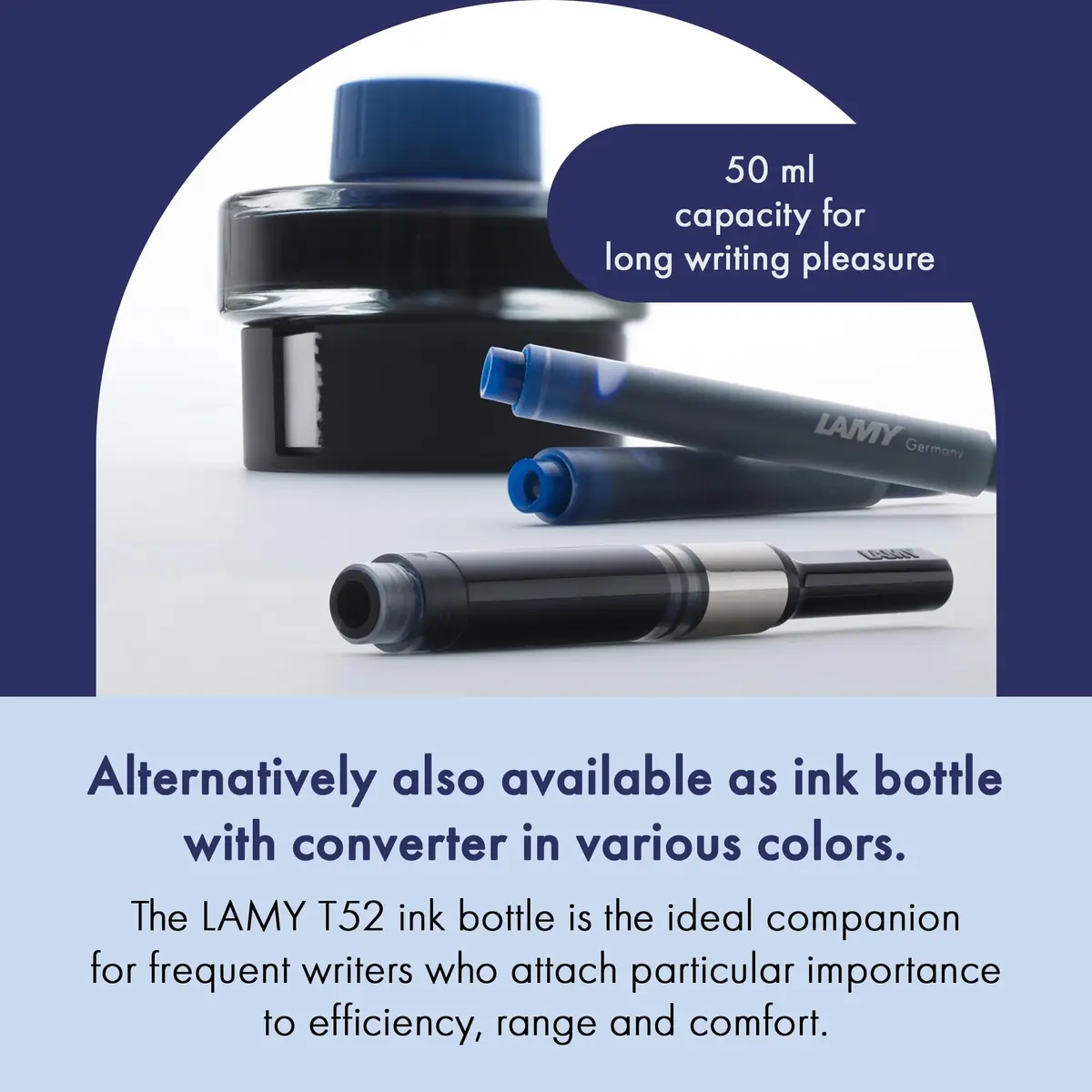 Lamy T10 Ink Cartridges 1.25 ml Blue-Black | Large Capacity for All Lamy Fountain Pens - view 5