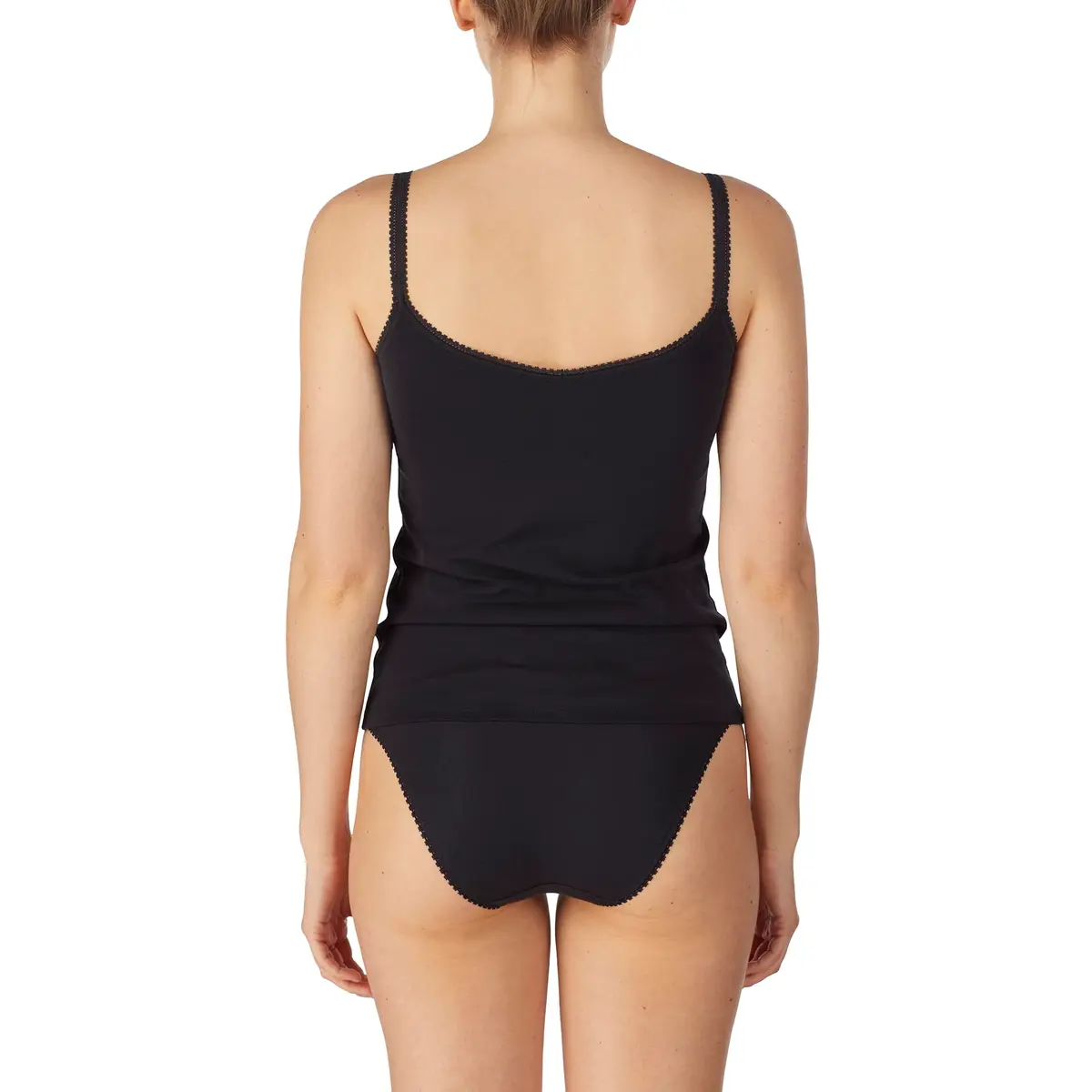 OnGossamer Womens Cabana Cotton Camisole Black Small | Reversible Cotton Layering Essential - view 2