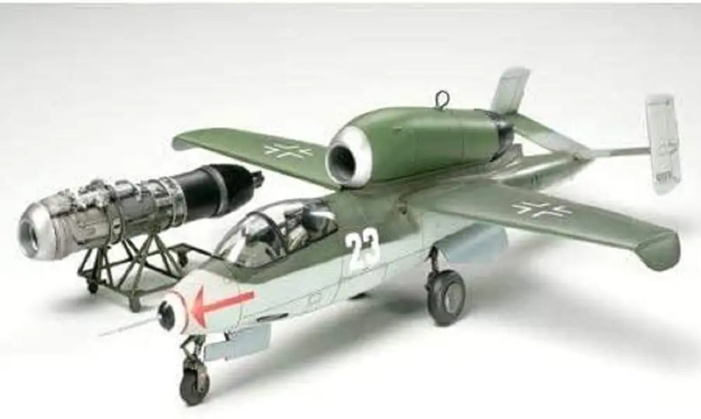 Tamiya Heinkel He 162A-2 Salamander Model Kit | 1/48 Scale Aircraft with Engine Replica - main product image